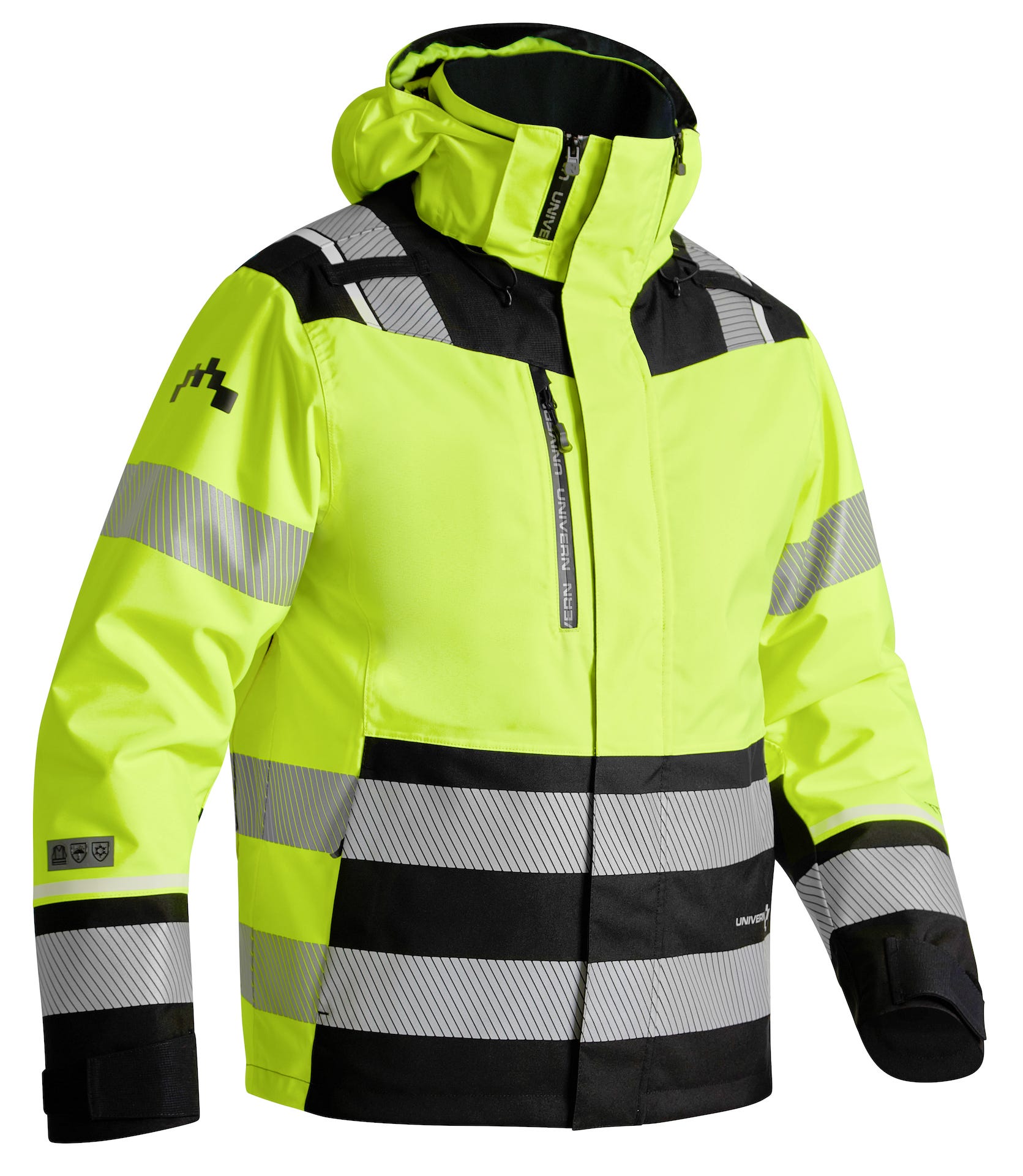 VINTERJAKKE 2-IN-1 PROTEC KL. 2/3 GUL/SVART