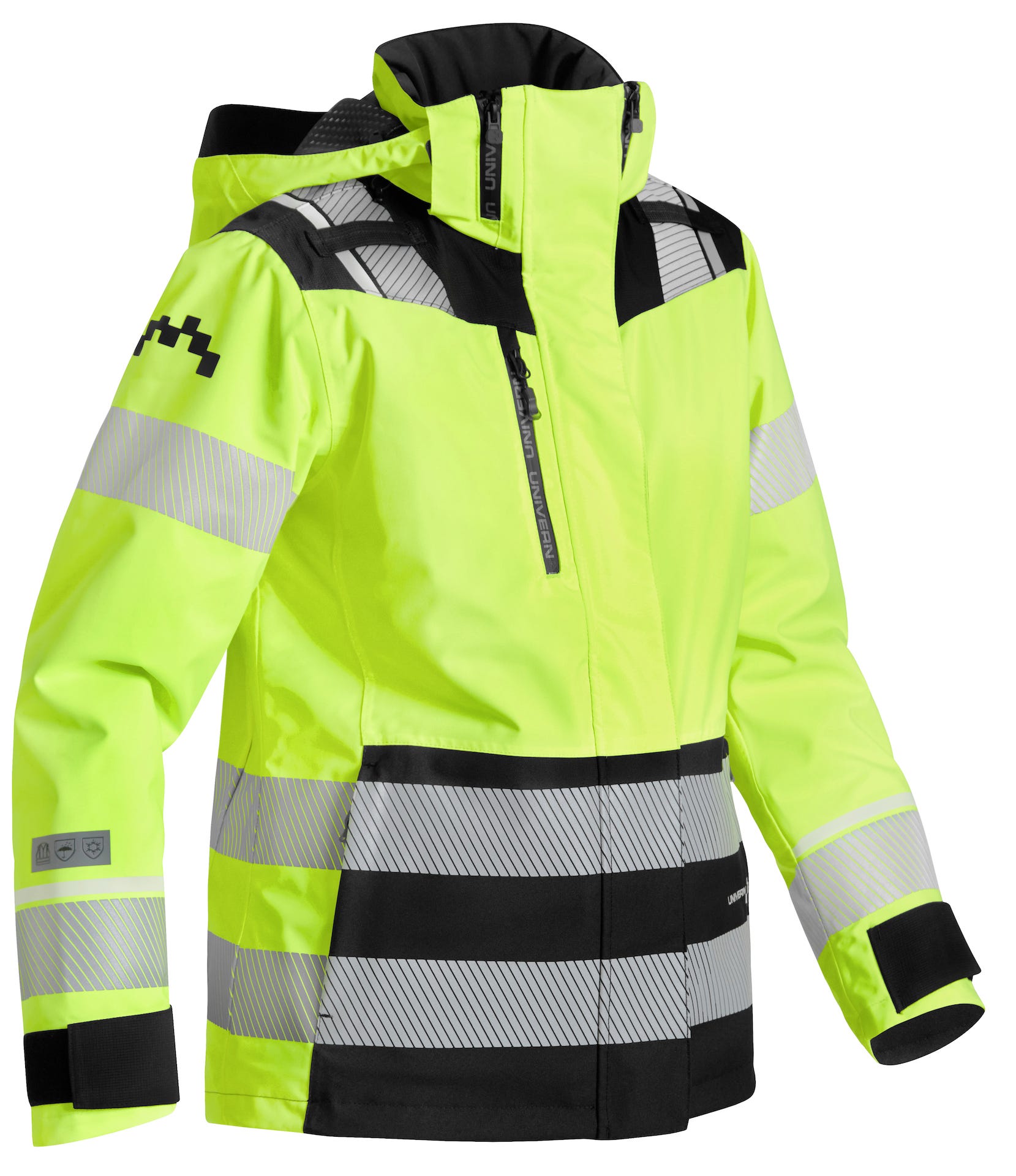 VINTERJAKKE 2-IN-1 PROTEC KL.2/3 DAME GUL/SVART